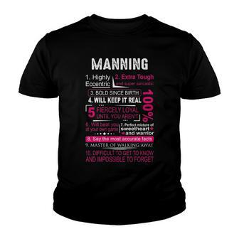 Manning Name Gift Manning Youth T-shirt - Seseable