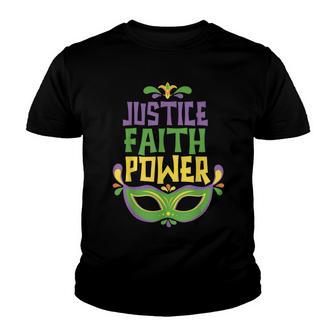 Mardi Gras Colors Meaning Justice Faith Power Party Women Youth T-shirt - Thegiftio UK