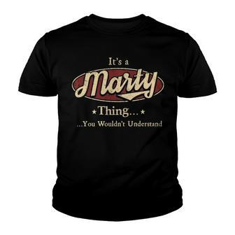 Marty Shirt Personalized Name Gifts T Shirt Name Print T Shirts Shirts With Name Marty Youth T-shirt - Seseable