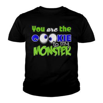 Matching Gifts For Best Friends Couples Cookie To My Monster Youth T-shirt - Thegiftio UK