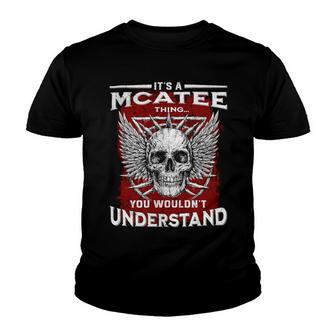 Mcatee Name Shirt Mcatee Family Name V4 Youth T-shirt - Monsterry UK