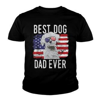 Mens American Flag Best Dog Dad Ever Maltese Usa Youth T-shirt - Thegiftio UK