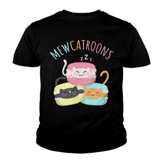 Mewcatroons Kitty Cat Macaroon Funny Cookie Gift Pun T Youth T-shirt - Thegiftio UK
