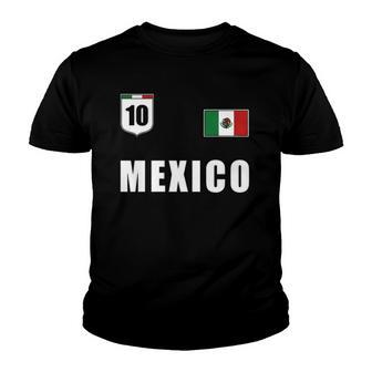 Mexico Soccer Player Design For Mexican Jersey Football Fans Youth T-shirt | Mazezy