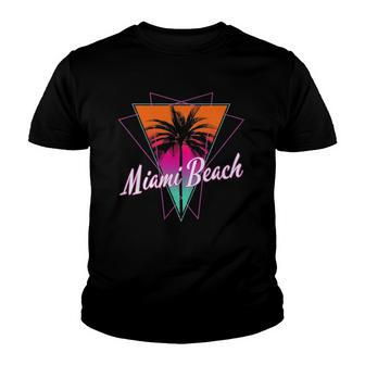 Miami Beach Florida Retro Vintage Surfer Gift Youth T-shirt | Mazezy