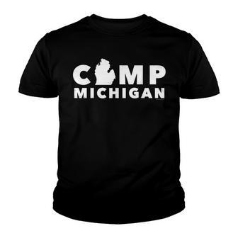 Michigan Midwest T - Mitten - Camping Camp Youth T-shirt - Thegiftio UK