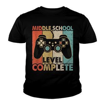 Middle School Graduation Level Complete Video Games Boys Youth T-shirt - Thegiftio UK