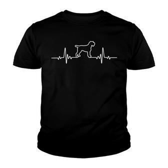 Minimalist Heartbeat German Wirehaired Pointer Youth T-shirt | Favorety