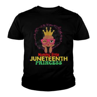 Mommy Little Junenth Princess Celebrate 19Th Black Girl Youth T-shirt | Mazezy