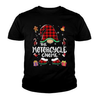 Motorcycle Gnome Buffalo Plaid Red 460 Shirt Youth T-shirt | Favorety AU