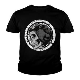 Motorcycle Skull With Helmet Dreaming 472 Shirt Youth T-shirt | Favorety AU