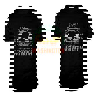 Mount Rainier National Park Washington Bear Nature Outdoors Youth T-shirt | Mazezy