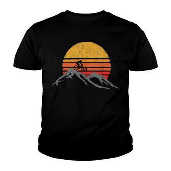 Mountain Bike Vintage Sunset Design Graphic 235 Trending Shirt Youth T-shirt | Favorety DE