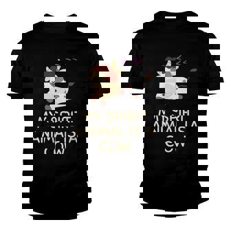 My Spirit Animal Is A Cow Cows Clothes Cattle Farmer Gift Youth T-shirt | Mazezy
