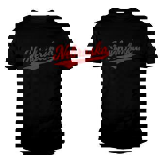Nebraska Sports Varsity Script Vintage Retro Jersey Youth T-shirt | Mazezy