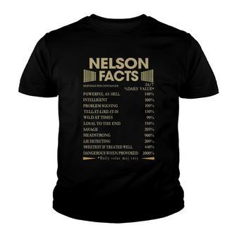 Nelson Name Gift Nelson Facts Youth T-shirt - Seseable