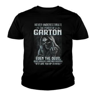 Never Underestimate The Power Of An Garton Even The Devil V2 Youth T-shirt - Seseable