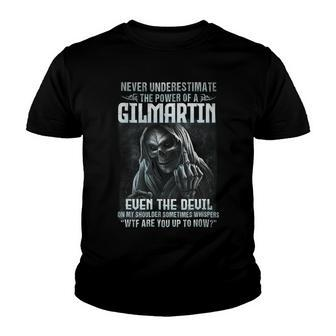 Never Underestimate The Power Of An Gilmartin Even The Devil V2 Youth T-shirt - Seseable