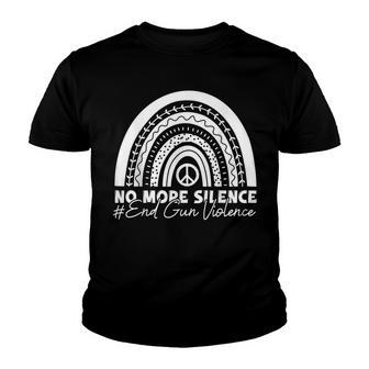 No More Silence End Gun Violence Awareness Day Wear Orange Youth T-shirt - Thegiftio UK