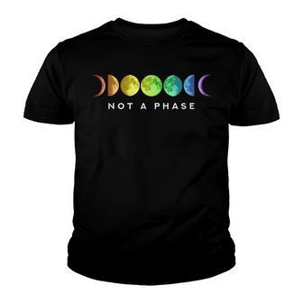 Not A Phase Moon Lgbt Gay Pride Youth T-shirt | Mazezy