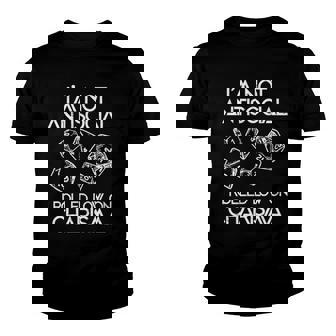 Not Antisocial Rolled Low Charisma Funny Dice Rpg Dragon Youth T-shirt | Mazezy