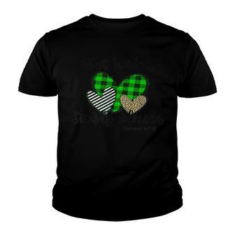 Not Lucky Simply Blessed St Patricks Faith Christian Youth T-shirt - Thegiftio UK