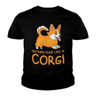 Nothing Runs Like A Corgi Funny Animal Pet Dog Lover V2 Youth T-shirt - Monsterry DE