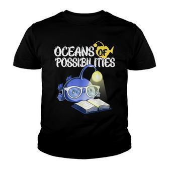 Oceans Of Possibilities Summer Reading 2022 Anglerfish Kids Youth T-shirt | Mazezy DE