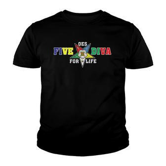 Oes Five Diva Order Of The Eastern Star Parents Day Gift Youth T-shirt | Mazezy