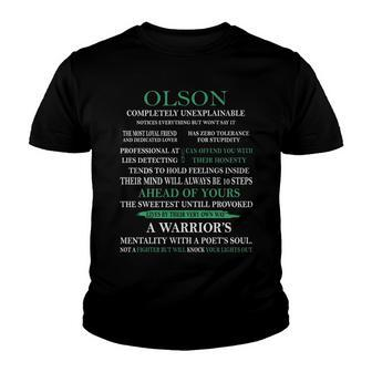 Olson Name Gift Olson Completely Unexplainable Youth T-shirt - Seseable