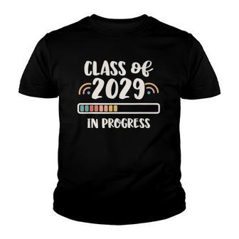 Online Virtual School In Progress Class Of 2029 Graduation Youth T-shirt | Mazezy