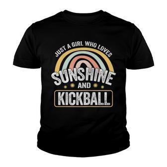 Only A Girl The Sunshine And Kickball Girls Design Youth T-shirt - Thegiftio UK