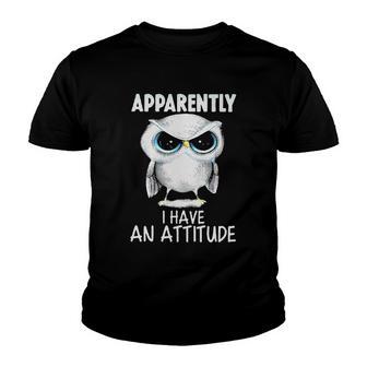 Owl With An Attitude Letter Popular Gift 2022 Youth T-shirt - Thegiftio UK
