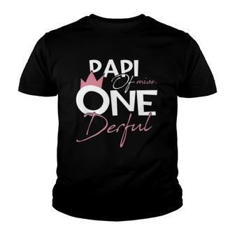 Papi Of Miss Onederful 1St Birthday Girl Party Matching Youth T-shirt - Thegiftio UK