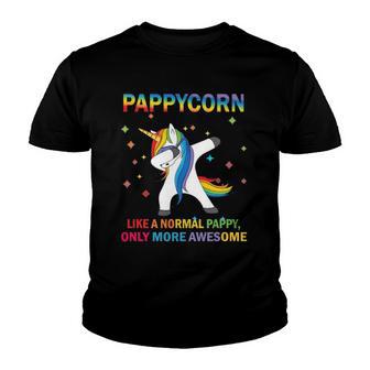 Pappycorn Dabbing Unicorn Pappy Funny Gift Youth T-shirt - Thegiftio UK