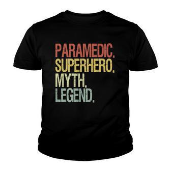 Paramedic Superhero Myth Legend Vintage Retro Youth T-shirt - Thegiftio UK