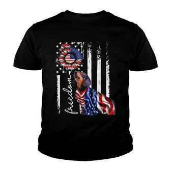 Patriotic 4Th Of July Weiner Dachshund Dog Freedom Youth T-shirt - Seseable