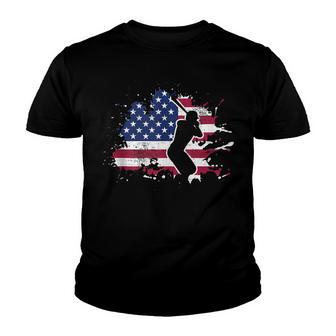 Patriotic American Flag Baseball Design Baseball Design V2 Youth T-shirt - Thegiftio UK