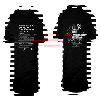 Patriotic Flag Think While Its Still Legal Usa Youth T-shirt - Thegiftio
