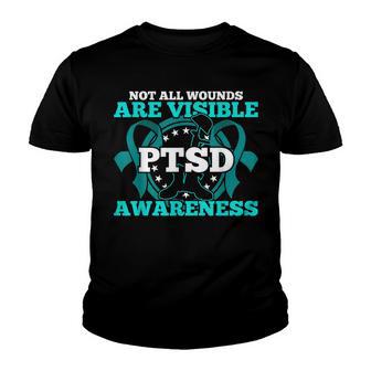 Patriotic Military Ptsd Awareness Veteran Retired Soldier Youth T-shirt - Thegiftio UK