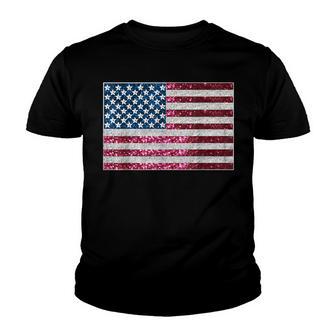 Patriotic Us Flag Of America Fourth Of July Flag Day Youth T-shirt - Thegiftio UK