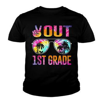 Peace Out 1St Grade Tie Dye Graduation Last Day Of School V3 Youth T-shirt - Thegiftio UK