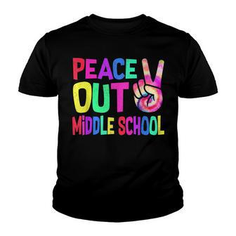 Peace Out Middle School Funny Middle School Graduation Gift Youth T-shirt - Thegiftio UK