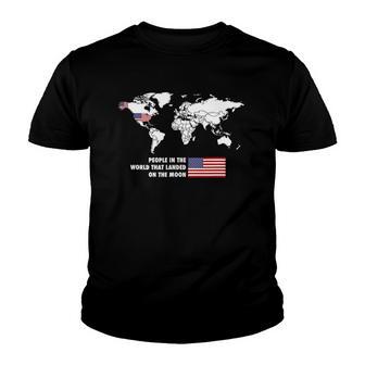People In The World That Landed On The Moon Usa 4Th July Tee Youth T-shirt - Thegiftio UK
