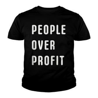 People Over Profit Anti Capitalism Protest Raglan Baseball Tee Youth T-shirt | Mazezy