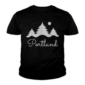 Portland Oregon Camping Vacation Family Group Gift Youth T-shirt - Thegiftio UK