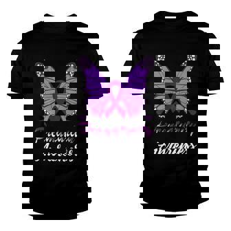 Prematurity Awareness Butterfly Purple Ribbon Prematurity Prematurity Awareness Youth T-shirt - Monsterry