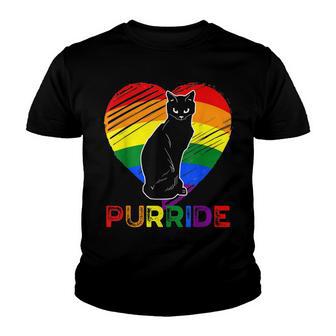 Pride Lgbtq Gay Purride Rainbow Flag Equality Love Is Love Youth T-shirt - Thegiftio UK
