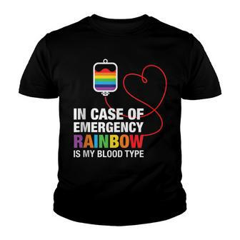 Pride Month Rainbow Is My Blood Type Lgbt Flag Youth T-shirt | Mazezy