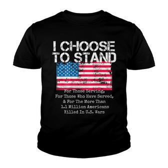 Print On Back American Flag National Anthem Support Usa Youth T-shirt - Thegiftio UK